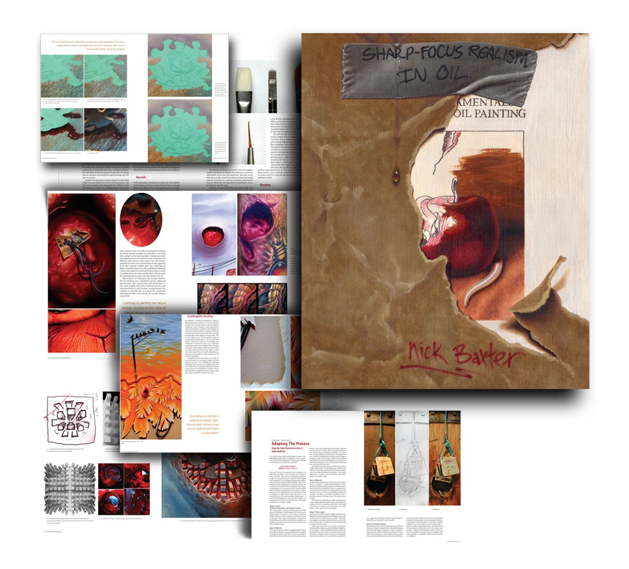 Sample interior spreads from the Sharp-Focus Realism In Oil ebook