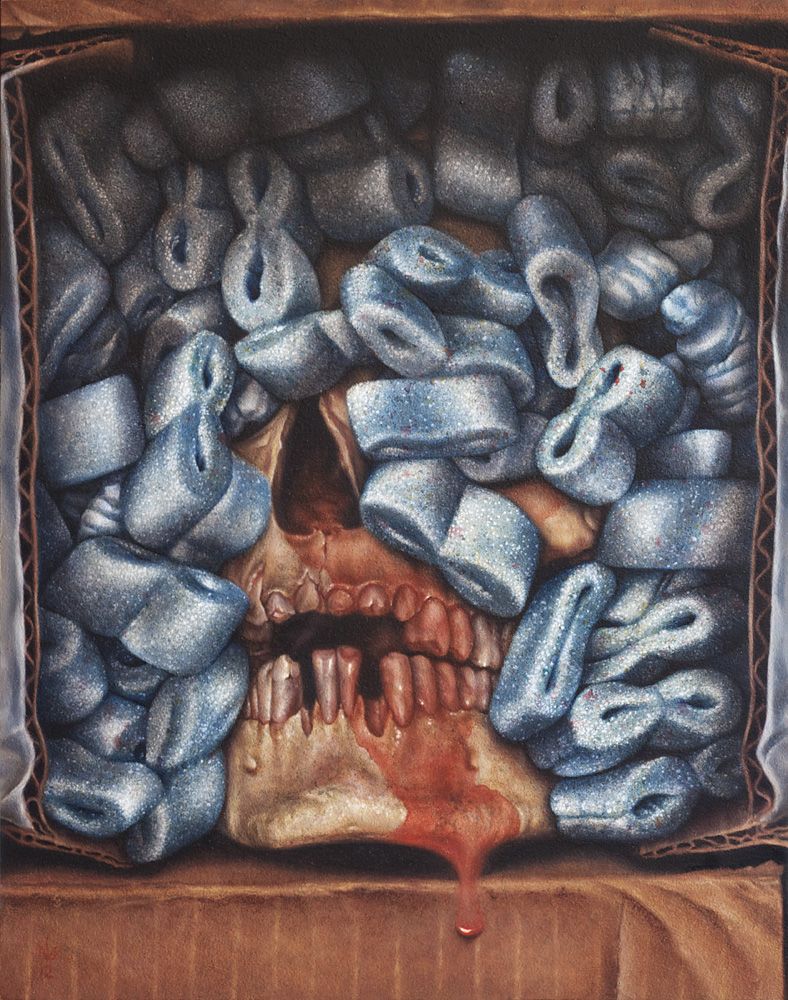 “Denial Vanitas”, oil on panel, 11 x 14in, 2012