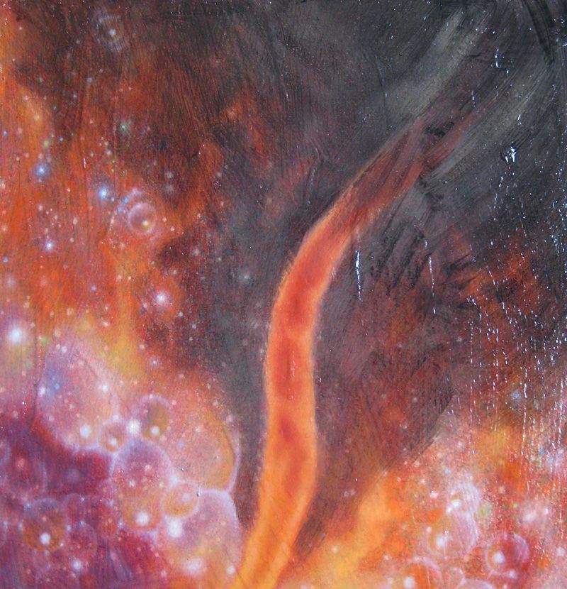 More of the final glaze layer during application.