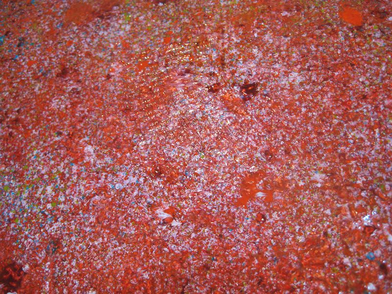 Splatter detail.