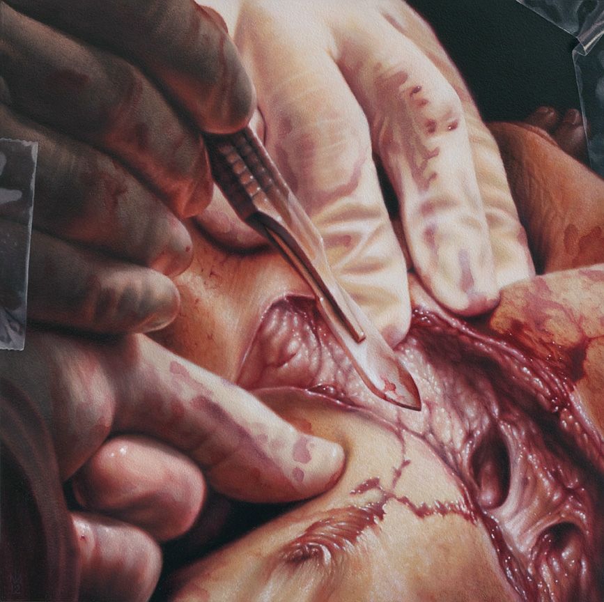 “Sacrificial”, oil on panel, 12 x 12in, 2012