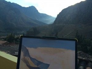 Second stop in Ollantaytambo, Peru: 2 hour sunset study.