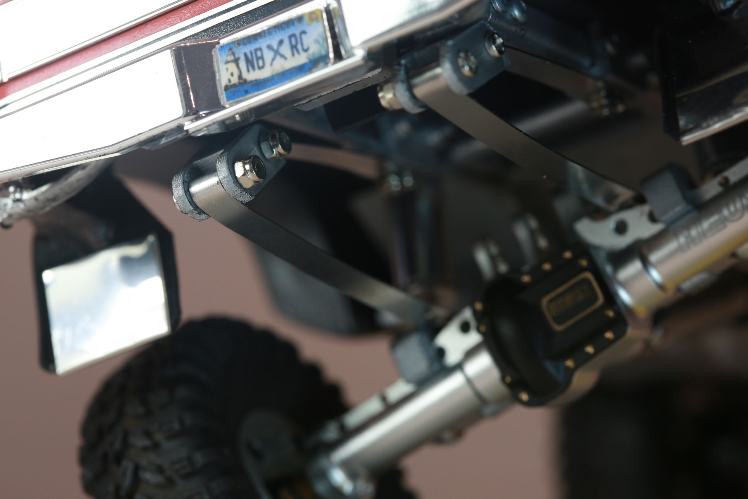 1/18 scale traxxas trx4m based custom rc build of a chevy k10 with micro leaf spring suspension system.