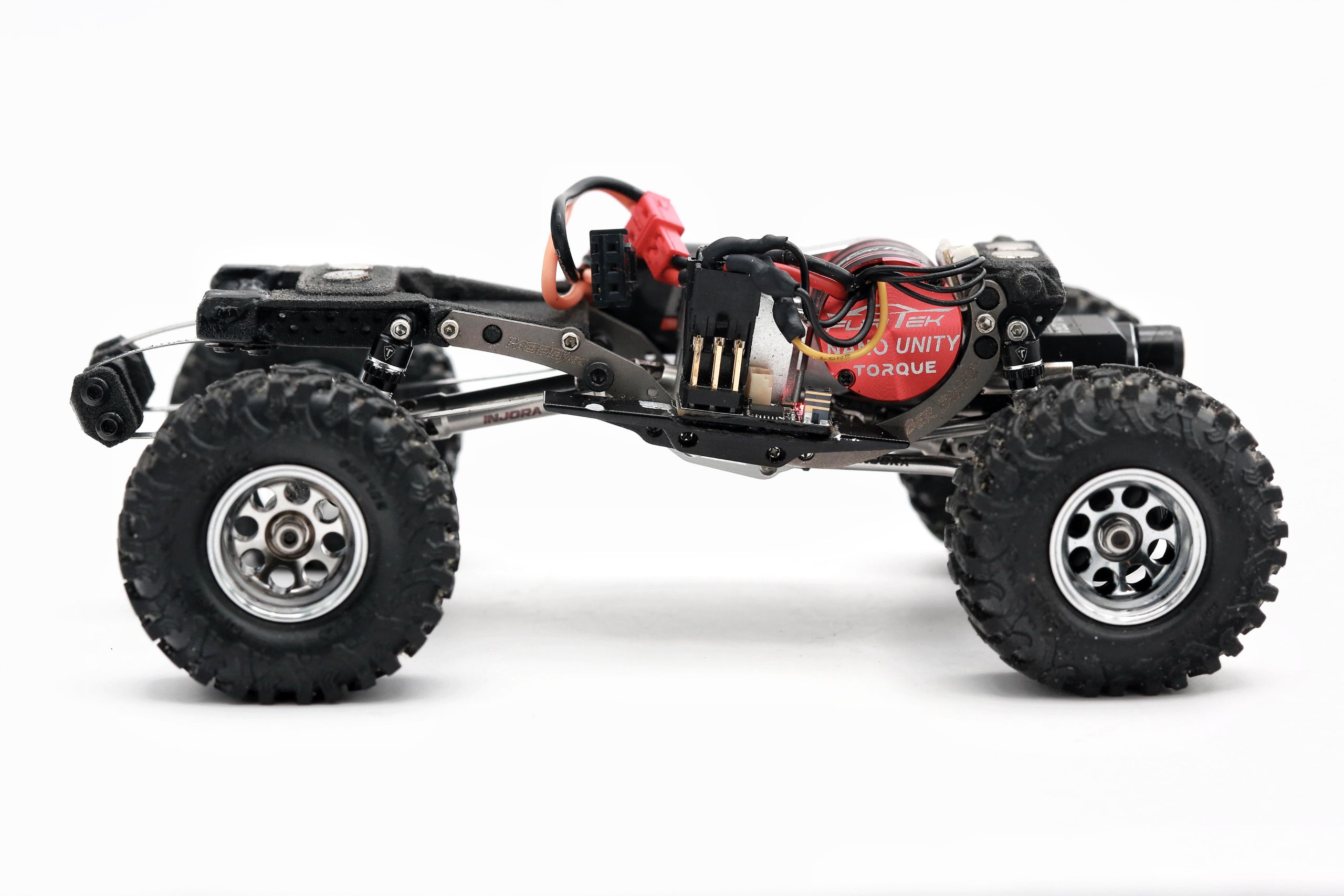 1/30 scale1/30 scale Chevy C10 beater RC truck with custom DIY rear leaf spring suspension system.