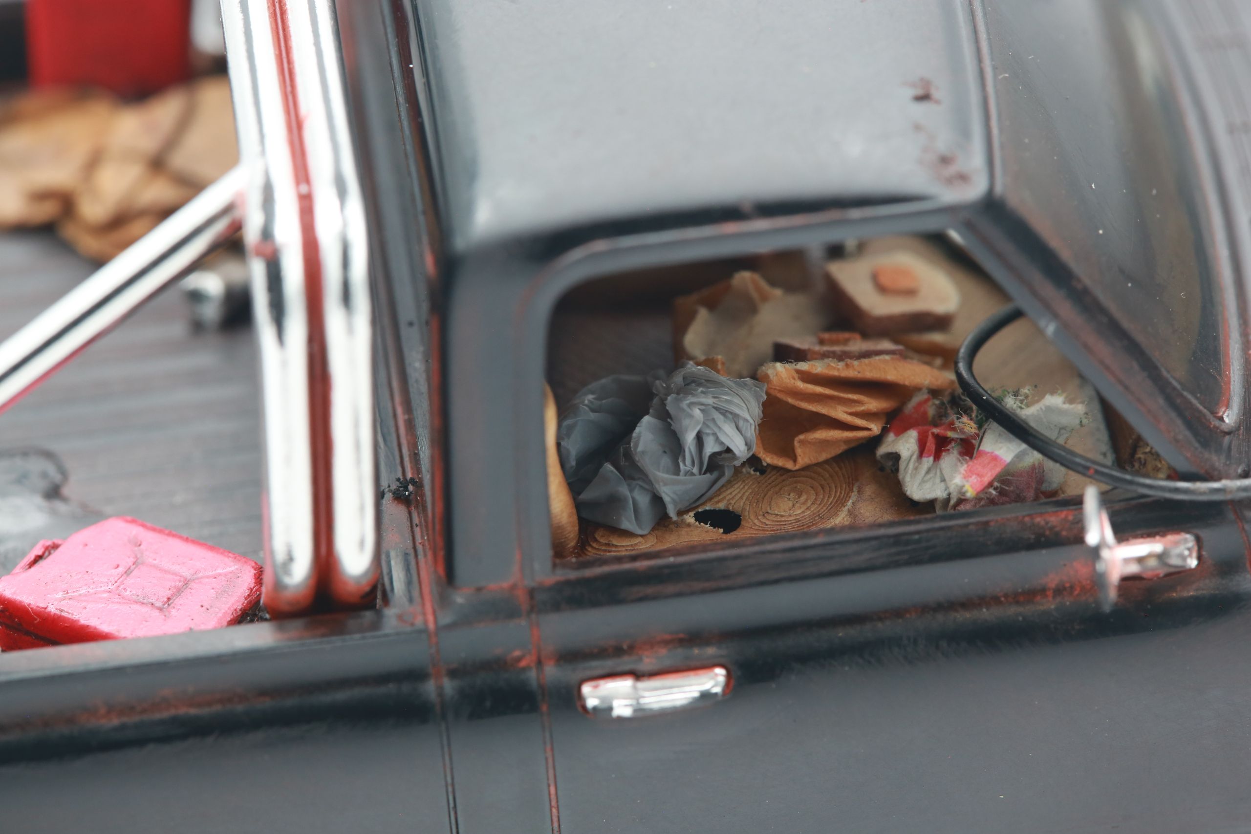 1/30 scale1/30 scale Chevy C10 beater RC truck with custom DIY rear leaf spring suspension system.
