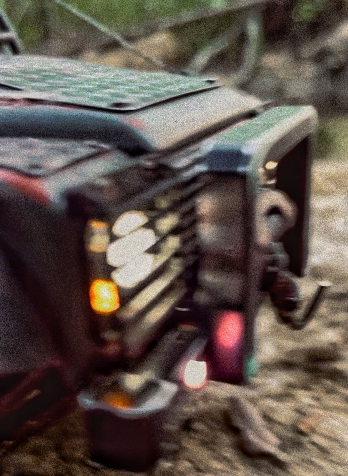 1/18 scale RC Land Rover Defender build inspired by post-apocalyptic franchises like "The Last Of Us" and "28 Days Later" featuring a working winch constructed from a retractable lanyard spool mounted underneath the hood.