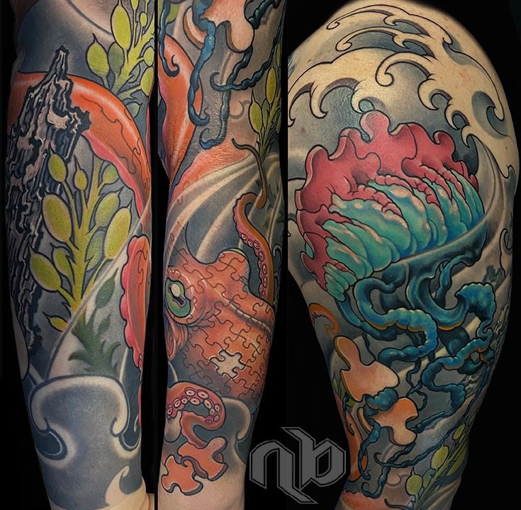Octopus and Jellyfish (detail)